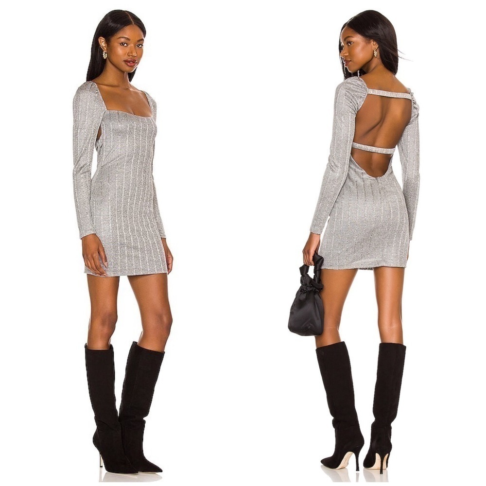 Revolve NBD Lida Mini Dress in Heathered Grey Size S